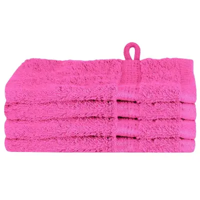 vidaXL Gostinska brisača SOLUND 4 pcs Roza 15 x 21 cm 550 gsm