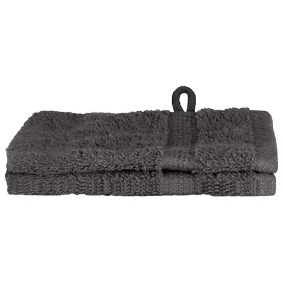 vidaXL Gostinska brisača SOLUND 2 pcs Antracit 15 x 21 cm 550 gsm