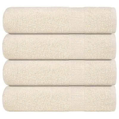 vidaXL Brisače za roke FROGN 4 kosi kremne barve 50x100 cm 360 g/m²