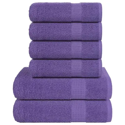 vidaXL 6-delni komplet brisač FROGN vijoličen 360 g/m²