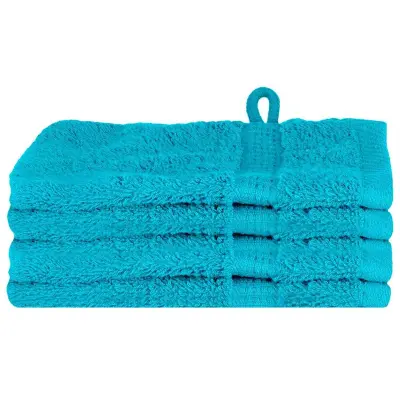 vidaXL Gostinska brisača SOLUND 4 pcs Turkizna 15 x 21 cm 550 gsm