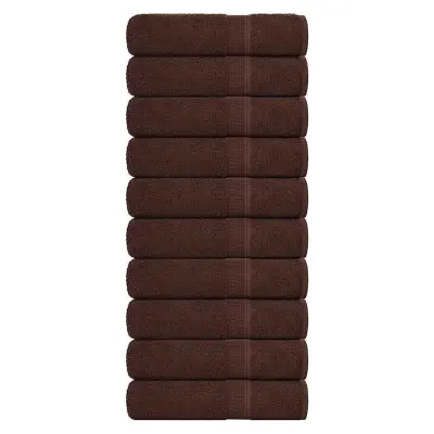 vidaXL Brisače za tuširanje FROGN 10 kosov rjave 70x140 cm 360 g/m²