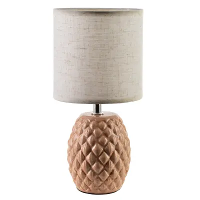 Namizna luč keramika MONDEX LETI 10x14x28,5 losos 1 kos