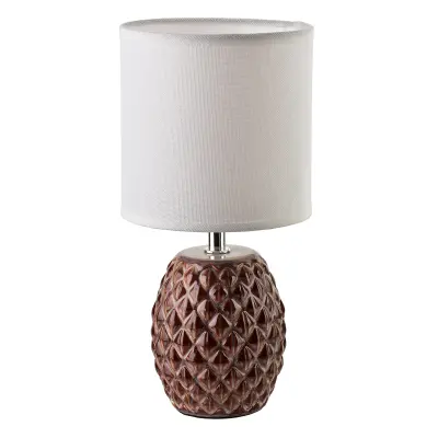 Namizna luč keramika MONDEX LETI 10x14x28,5 bordo 1 kos