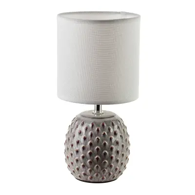 Namizna luč keramika MONDEX LETI 10x14x28,5 siva 1 kos