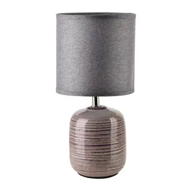 Namizna luč keramika MONDEX LETI 10x14x28,5 siva 1 kos