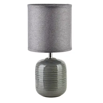 Namizna luč keramika MONDEX LETI 10x14x28,5 siva 1 kos