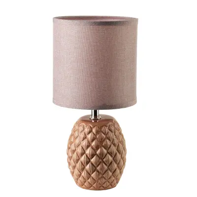 Namizna luč keramika MONDEX LETI 10x14x28,5 losos 1 kos