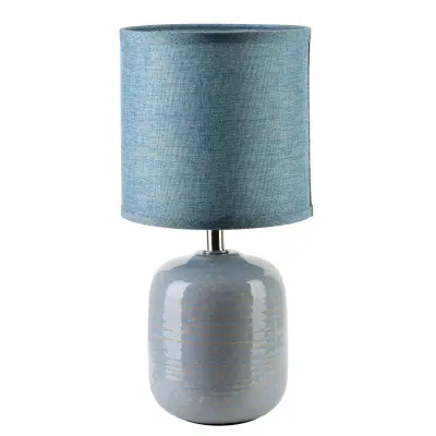 Namizna luč keramika MONDEX LETI 10x14x28,5cm modra 1kos