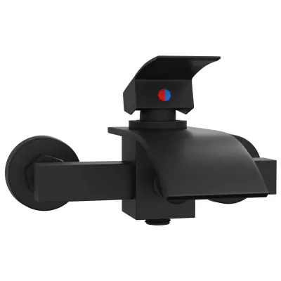 vidaXL Mešalna pipa za tuš Črna G 1 / 2 palca