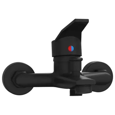 vidaXL Mešalna pipa za tuš Črna G 1 / 2 palca