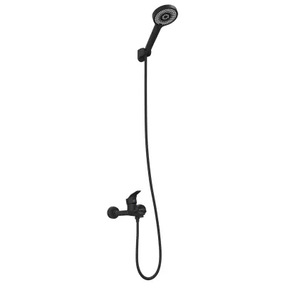 vidaXL Komplet tuš glav Črna G 1 / 2 palca