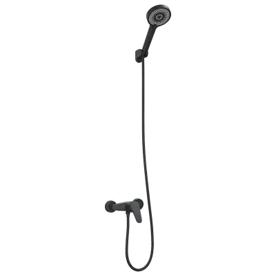 vidaXL Komplet tuš glav Črna G 1 / 2 palca