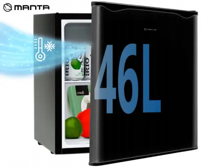 Mini hladilnik MANTA MM515PBK, 46 l, črn (Classic Black)