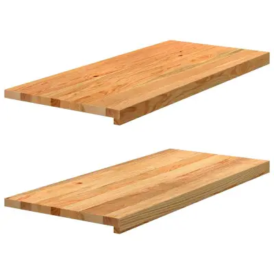 vidaXL Okenske police 2 kosa svetlo rjava 90x40x2 cm trdna hrastovina