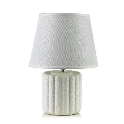 Namizna svetilka keramika Mondex Leti 11x20x28 cm siva 1 kos