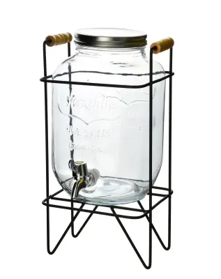 Dozator za pijačo Steklo Modern Kitchen Crystal 19x19x37 cm Prozorna 1 kos