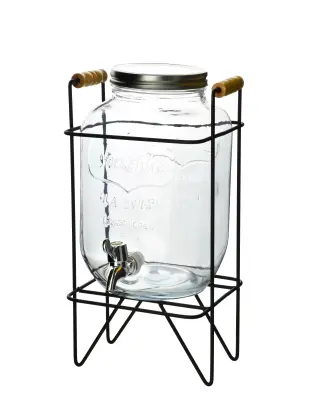 Dozator za pijačo s pipico steklo Allesken Modern Kitchen 11x17x26 cm prozoren 1 kos