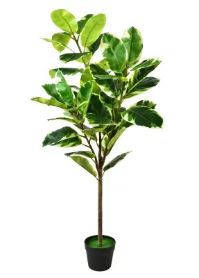 Umetna rastlina plastika MONDEX VIRIDIS Figovec 130 cm zelena/bela 1 kos