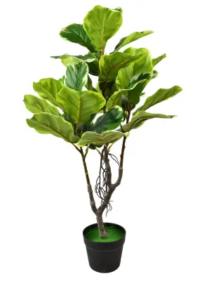 Umetna rastlina fikus plastika MONDEX VIRIDIS 95 cm zelena/krem 1 kos