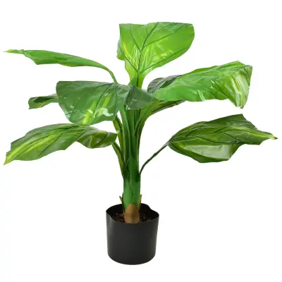 Umetna rastlina v loncu plastika Mondex Viridis 80 cm (lonček 15x13 cm) zelena 1 kos