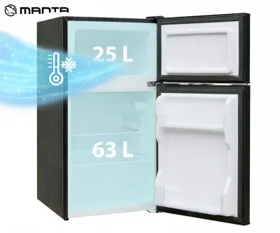 Kombinirani hladilnik MANTA MM545DSL, srebrno-črn