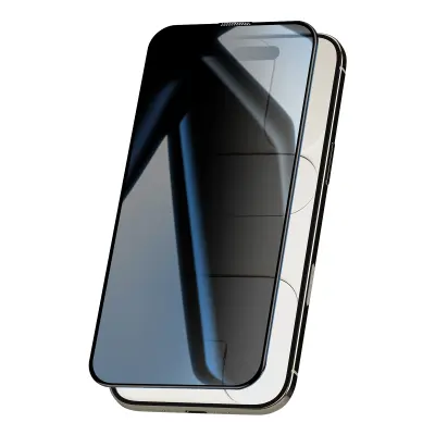 Zaščita zaslona iz kaljenega stekla za iPhone Air Pro Proti vohunjenju, Prozorno črna