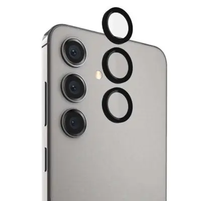 CASE MATE, Zaščita kamere za Galaxy S24+ Aluminijasti obroč leče proti udarcem, Prozorno črna