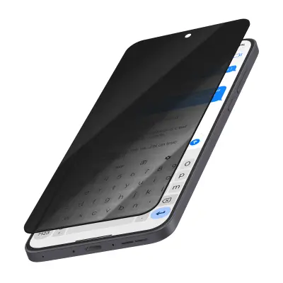 Zaščita Zaslona proti Vohunjenju za OnePlus Nord 5 iz Kaljenega Stekla, Prozorno črna