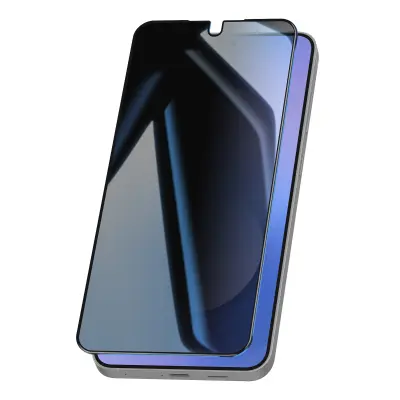 Zaščita zaslona za Galaxy S25 FE proti vohunjenju 9H iz kaljenega stekla, Črna