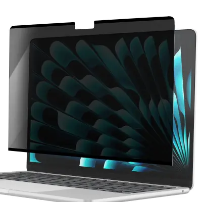 MW, Zaščita zaslona za MacBook Air 15" M4 / M3/ M2 proti vohunjenju, Prozorno črna