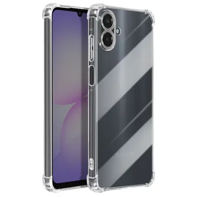 Mayaxess, Ovitek za Galaxy A07 iz silikona z ojačanimi vogali, odporen na udarce, Prozorno