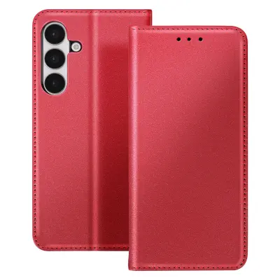 Folio etui za Galaxy S25 FE z držali za kartice in funkcijo stojala, Rdeča