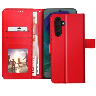 Ohišje za Samsung M55 Design Vintage Clapet Wallet Podpora Video, Rdeča