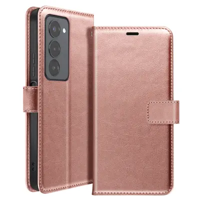 Mayaxess, Denarnica etui za Xiaomi Redmi 15 5G z zapestnim trakom in funkcijo stojala, Šampanjec roza