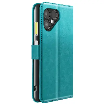 Mayaxess, Denarnica za Fairphone 6 z zapestnim trakom in funkcijo stojala, Turkizna