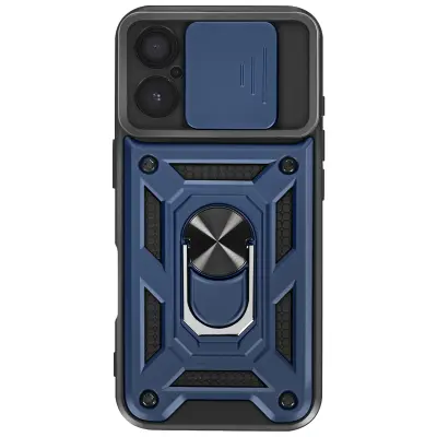 Mayaxess, Ovitek za iPhone 17 z drsnim pokrovom kamere in magnetnim obročem, Modra noč