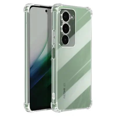 Mayaxess, Ovitek za Xiaomi Redmi 15 5G iz silikona z ojačanimi vogali, odporen na udarce, Prozorno