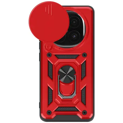 Mayaxess, Ohišje za Xiaomi Redmi Note 14 Pro in 14 Pro Plus Support Ring, Rdeča