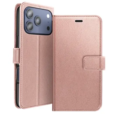 Mayaxess, Denarnica za iPhone 17 Pro z zapestnim trakom in funkcijo stojala, Roza