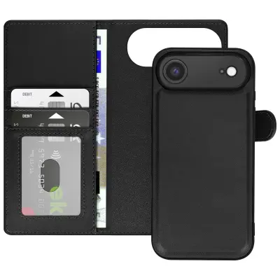 Mayaxess, Denarnica 2 v 1 za iPhone Air z odstranljivim ovitkom, Črna