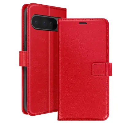 Mayaxess, Ohišje za Google Pixel 9 Pro XL Denarnica s trakom za roko, Rdeča