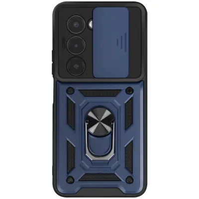 Mayaxess, Ovitek za Xiaomi Redmi 15 5G z vrtljivim magnetnim obročkom in pokrovom za kamero, Modra noč