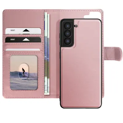 Mayaxess, Ohišje za Samsung Galaxy S21 s snemljivim ohišjem, Šampanjec roza