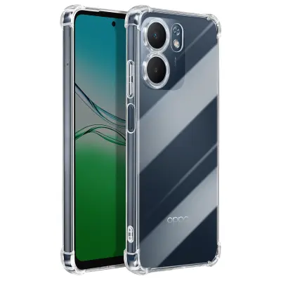 Mayaxess, Ovitek za Oppo A5x iz silikona z ojačanimi vogali, odporen na udarce, Prozorno