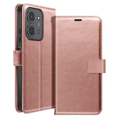 Mayaxess, Denarnica etui za Xiaomi Redmi 15C z zapestnim trakom in funkcijo stojala, Šampanjec roza