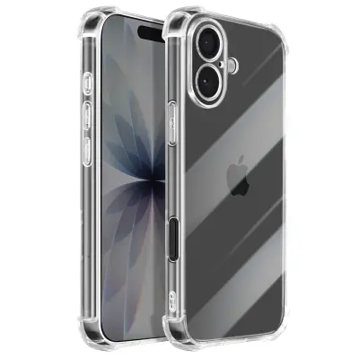 Mayaxess, Ovitek za iPhone 17 iz silikona z ojačanimi vogali, odporen na udarce, Prozorno