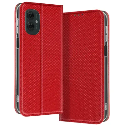 Ohišje za Motorolo Moto G55 Ohišje za kartico in video držalo, Rdeča