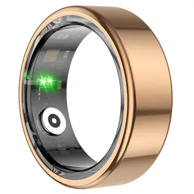 Povezani prstan velikosti 10, model Titan, s polnilnim etuijem, Zlata