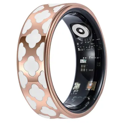 Povezani prstan velikosti 10, model Ursa, z geometrijskim vzorcem in polnilnim etuijem, Zlata